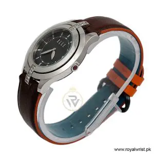 Alternative view of Elle Women’s Quartz Brown Leather Strap Black Dial 38mm Watch EL20135S11N (Like New)