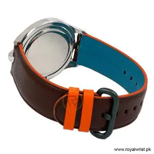 Elle Women’s Quartz Brown Leather Strap Black Dial 38mm Watch EL20135S11N (Like New) - Image 3