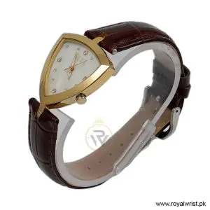 Alternative view of Elle Women's Quartz Brown Leather Strap Mother of Pearl Dial 35mm Watch EL20017S03C/1 (Like New)