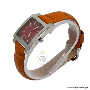 Alternative view of Elle Women’s Quartz Camel Brown Leather Strap Red Dial 32mm Watch 20027S03C/4 (Like New)