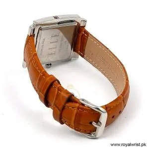 Elle Women’s Quartz Camel Brown Leather Strap Red Dial 32mm Watch 20027S03C/4 (Like New) - Image 3