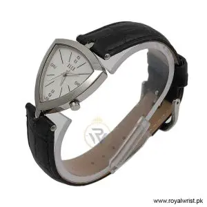 Alternative view of Elle Women's Quartz Black Leather Strap Mother of Pearl Dial 35mm Watch EL20017S05C (Like New)