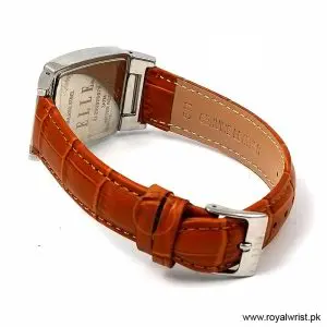 Elle Women’s Quartz Camel Brown Leather Strap Red Dial 23mm Watch EL20118P04N/1 (Like New) - Image 3