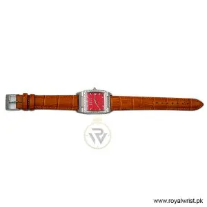 Elle Women’s Quartz Camel Brown Leather Strap Red Dial 23mm Watch EL20118P04N/1 (Like New) - Image 4