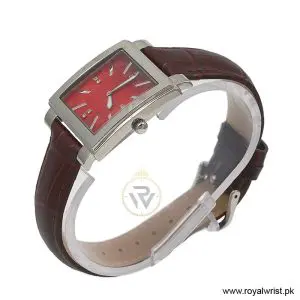 Alternative view of Elle Women’s Quartz Brown Leather Strap Red Dial 32mm Watch 20027S03C/6 (Like New)