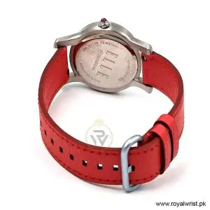 Elle Women’s Quartz Red Leather Strap White Dial 38mm Watch EL20030S03N/1 (Like New) - Image 3