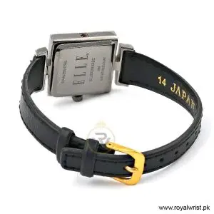 Elle Women’s Quartz Black Leather Strap Pink Dial 25mm Watch EL20028S02C/4 (Like New) - Image 3