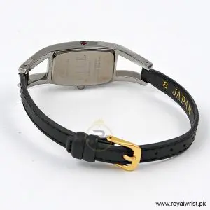 Elle Women's Quartz Black Leather Strap Black Dial 20mm Watch EL20001S02C/1 (Like New) - Image 3