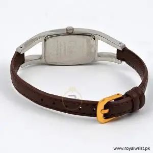 Elle Women's Quartz Brown Leather Strap Mother of Pearl Dial 20mm Watch EL20001S01C/1 (Like New) - Image 4