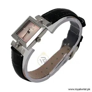 Alternative view of Elle Women’s Quartz Black Leather Strap Pink Dial 25mm Watch EL20028S03C/3 (Like New)