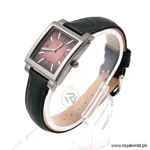 Alternative view of Elle Women’s Quartz Black Leather Strap Pink Dial 32mm Watch EL20027S04C/3 (Like New)
