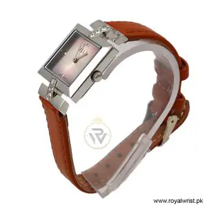 Alternative view of Elle Women’s Quartz Camel Brown Leather Strap Pink Dial 25mm Watch EL20028S02C/2 (Like New)