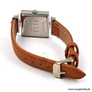 Elle Women’s Quartz Camel Brown Leather Strap Pink Dial 25mm Watch EL20028S02C/2 (Like New) - Image 4
