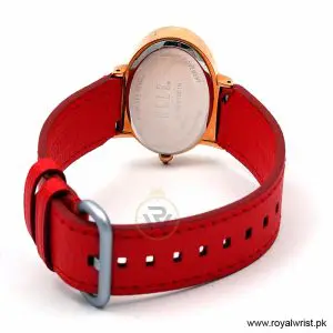 Elle Women’s Quartz Red Leather Strap Light Purple & Off-White Dial 40mm Watch EL20032S01N/2 (Like New) - Image 4