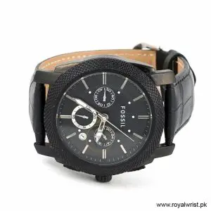 Fossil Men’s Quartz Black Leather Strap Black Dial 45mm Watch FS4552/5 (Like New) - Image 4