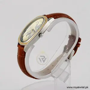 Alternative view of Elle Women’s Quartz Camel Brown Leather Strap Champagne Dial 28mm Watch EL20005S02C/1 (Like New)