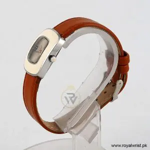 Alternative view of Elle Women’s Quartz Brown Leather Strap Champagne Dial 22mm Watch EL20245S06X (Like New)
