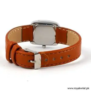 Elle Women’s Quartz Brown Leather Strap Champagne Dial 22mm Watch EL20245S06X (Like New) - Image 4
