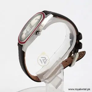 Alternative view of Elle Women’s Quartz Dark Brown Leather Strap Silver Dial 28mm Watch EL20005S03C (Like New)