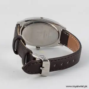 Elle Women’s Quartz Dark Brown Leather Strap Silver Dial 28mm Watch EL20005S03C (Like New) - Image 3