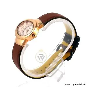 Alternative view of Elle Women’s Quartz Brown Leather Strap Light Purple & Off-White Dial 40mm Watch EL20032S01N/1 (Like New)