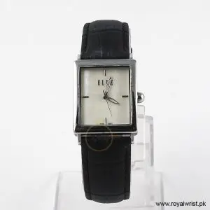 Elle Women’s Quartz Black Leather Strap Mother Of Pearl Dial 26mm Watch EL20026S01C/1 (Like New)