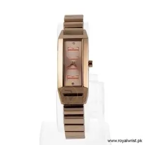 Elle Women’s Quartz Stainless Steel Rose Gold Dial 19mm Watch EL20086B03C (Like New)
