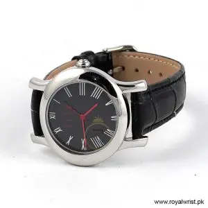 Elle Women’s Quartz Black Leather Strap Black Dial 38mm Watch EL20030S02N/1 (Like New) - Image 3