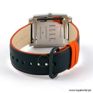 Elle Women’s Quartz Green Leather Strap Black Dial 32mm Watch EL20027S02C/1 (Like New) - Image 4