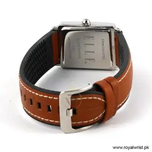 Elle Women’s Quartz Brown Leather Strap Blue Mother Of Pearl Dial 26mm Watch EL20026S04C (Like New) - Image 3