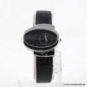 Elle Women’s Quartz Black Leather Strap Black Dial 40mm Watch EL20032S02N/1 (Like New)