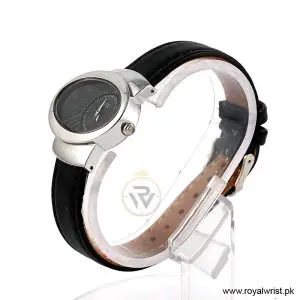 Elle Women’s Quartz Black Leather Strap Black Dial 40mm Watch EL20032S02N/1 (Like New) - Image 3