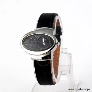 Alternative view of Elle Women’s Quartz Black Leather Strap Black Dial 40mm Watch EL20032S02N/1 (Like New)