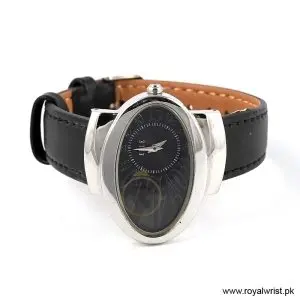 Elle Women’s Quartz Black Leather Strap Black Dial 40mm Watch EL20032S02N/1 (Like New) - Image 4