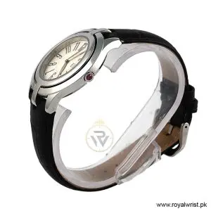 Alternative view of Elle Women’s Quartz Black Leather Strap White Dial 38mm Watch EL20135S01N (Like New)