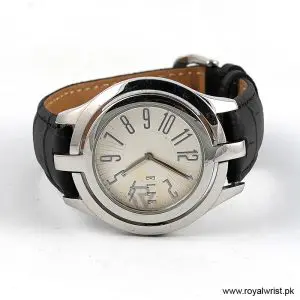 Elle Women’s Quartz Black Leather Strap White Dial 38mm Watch EL20135S01N (Like New) - Image 3