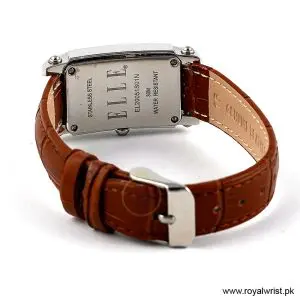 Elle Women’s Quartz Brown Leather Strap Mother Of Pearl Dial 23mm Watch EL20051S01N/1 (Like New) - Image 3