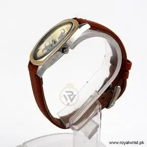 Alternative view of Elle Women’s Quartz Camel Brown Leather Strap Champagne Dial 28mm Watch EL20005S02C/2 (Like New)