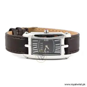 Elle Women’s Quartz Brown Leather Strap Black Mother Of Pearl Dial 23mm Watch EL20051S02N (Like New) - Image 3