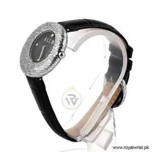 Alternative view of Elle Women’s Quartz Black Leather Strap Black Dial 36mm Watch EL30042S02K (Like New)