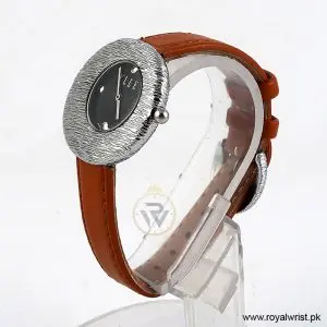 Alternative view of Elle Women’s Quartz Camel Brown Leather Strap Black Dial 36mm Watch EL30042S02K/1 (Like New)
