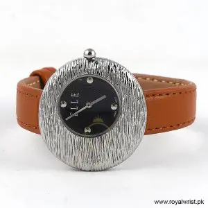 Elle Women’s Quartz Camel Brown Leather Strap Black Dial 36mm Watch EL30042S02K/1 (Like New) - Image 3