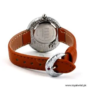Elle Women’s Quartz Camel Brown Leather Strap Black Dial 36mm Watch EL30042S02K/1 (Like New) - Image 4