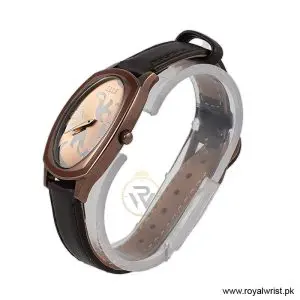 Alternative view of Elle Women’s Quartz Dark Brown Leather Strap Rose Gold Dial 28mm Watch EL20005S05C/2 (Like New)