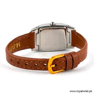 Elle Women’s Quartz Camel Brown Leather Strap Grey Dial 29mm Watch EL20039P03N/2 (Like New) - Image 4