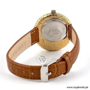 Elle Women’s Quartz Camel Brown Leather Strap Dark Brown Dial 36mm Watch EL30042S04K (Like New) - Image 4