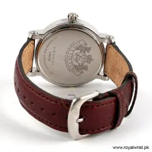 Juicy Couture Women’s Quartz Maroon Leather Strap Pink Dial 36mm Watch JC033140117 (Like New) - Image 4