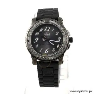 Juicy Couture Women’s Quartz Black Silicone Strap Black Dial 24mm Watch JC733340330 (Like New)
