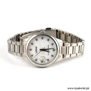 Alternative view of Lorus By Seiko Women’s Quartz Silver Stainless Steel Chain Mother Of Pearl Dial 30mm Watch RRS85VX9 (Like New)