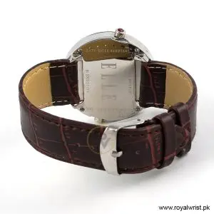 Elle Women’s Quartz Brown Leather Strap Off White Dial 40mm Watch EL20033S15N/1 (Like New) - Image 3